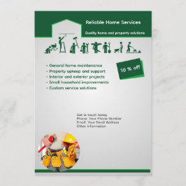 Professioneel Flyer Sjabloon voor Onderhoud aan Hu Kaart