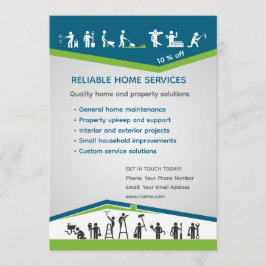 Professioneel Flyer Sjabloon voor Onderhoud aan Wo Kaart
