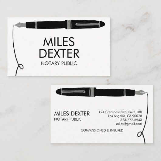 Professioneel fontein-penbord Logo Visitekaartje (Voorkant / Achterkant)