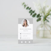 Professioneel foto grijs Silver-Visitekaartje Visitekaartje (Staand voorkant)