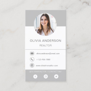 Professioneel foto grijs Silver-Visitekaartje Visitekaartje