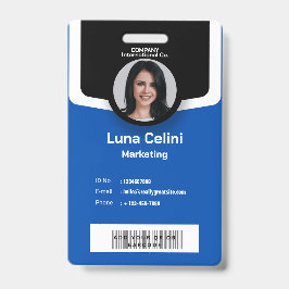 Professioneel foto ID-badge - Aanpassen met logo Badge
