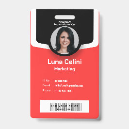 Professioneel foto ID-badge - Aanpassen met logo Badge