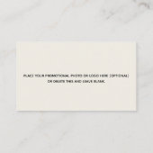 Professioneel (FOTO INVOEGEN) - UNISEX Visitekaartje (Achterkant)