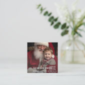 Professioneel Foto Kerstman Vierkante Visitekaartje (Staand voorkant)