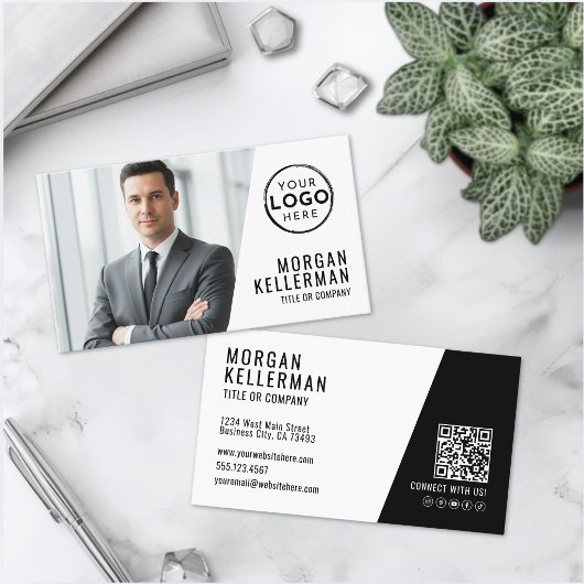 Professioneel Foto QR Code Bedrijf Uw Logo Visitekaartje