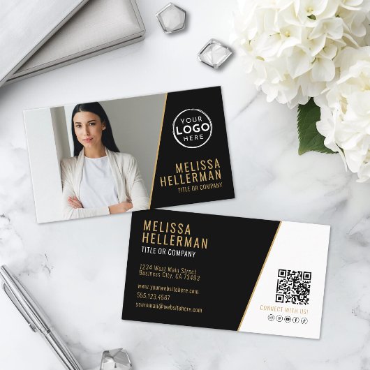 Professioneel Foto QR Code Bedrijf Uw Logo Visitekaartje
