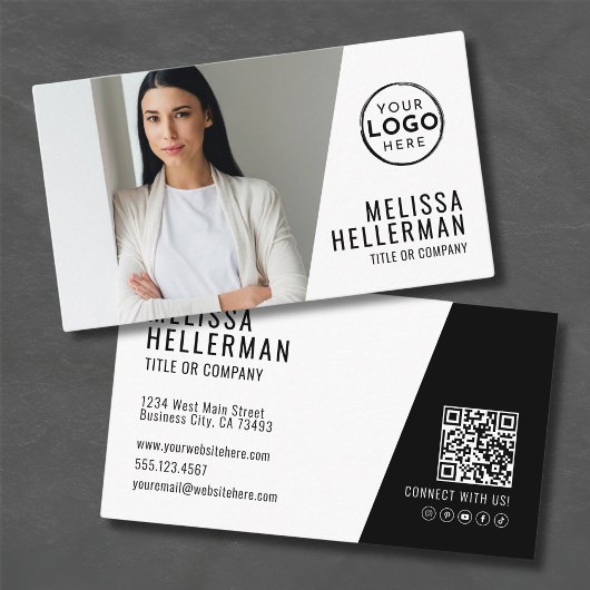 Professioneel Foto QR Code Bedrijf Uw Logo Visitekaartje