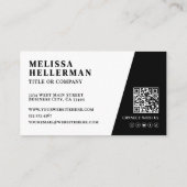 Professioneel Foto QR Code Bedrijf Uw Logo Visitekaartje (Achterkant)