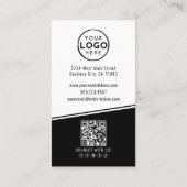 Professioneel Foto QR Code Bedrijfslogo Verticaal Visitekaartje (Achterkant)
