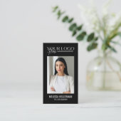 Professioneel Foto QR Code Bedrijfslogo Verticaal Visitekaartje (Staand voorkant)