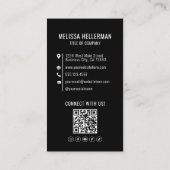 Professioneel Foto QR Code Bedrijfslogo Verticaal Visitekaartje (Achterkant)