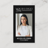 Professioneel Foto QR Code Bedrijfslogo Verticaal Visitekaartje (Voorkant)