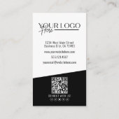 Professioneel Foto QR Code Bedrijfslogo Verticaal Visitekaartje (Achterkant)