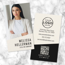 Professioneel Foto QR Code Bedrijfslogo Verticaal