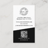 Professioneel Foto QR Code Bedrijfslogo Verticaal Visitekaartje (Achterkant)