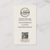 Professioneel Foto QR Code Logo Verticaal Visitekaartje (Achterkant)