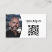 Professioneel Foto QR Code Stenen Muur Visitekaartje (Achterkant)