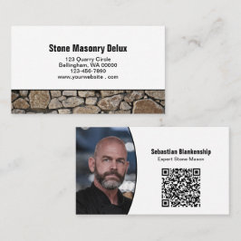 Professioneel Foto QR Code Stenen Muur Visitekaartje