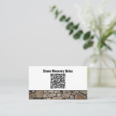 Professioneel foto QR-code stenen muur Visitekaartje (Staand voorkant)