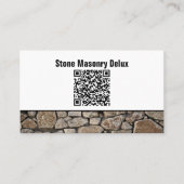 Professioneel foto QR-code stenen muur Visitekaartje (Voorkant)