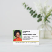 Professioneel Foto toevoegen Logo - Vet lettertype Visitekaartje (Staand voorkant)