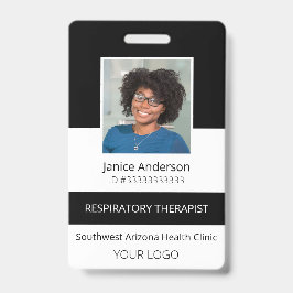 Professioneel foto-werknemers zwart ID-badge Badge