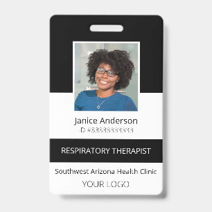 Professioneel foto-werknemers zwart ID-badge Badge