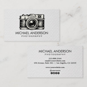 Professioneel Fotograaf camera logo Fotografie  Visitekaartje