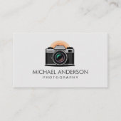 Professioneel Fotograaf camera logo Fotografie  Visitekaartje (Voorkant)