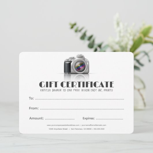 Professioneel fotograaf DSLR-cameratecertificaat (Staand voorkant)