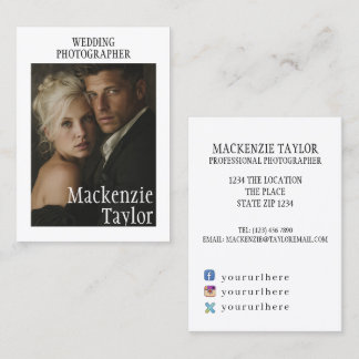 Professioneel Fotograaf Gepersonaliseerde Foto Visitekaartje