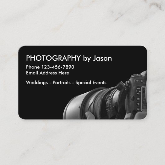Professioneel Fotograaf Modern Design Visitekaartje (Voorkant)