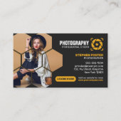 Professioneel Fotograaf QR Code Fotografie Visitekaartje (Voorkant)