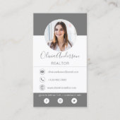 Professioneel fotokolengrijs Visitekaartje (Voorkant)