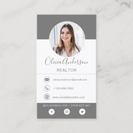 Professioneel fotokolengrijs Visitekaartje