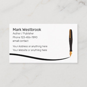 Professioneel freelance schrijver auteur visitekaartje
