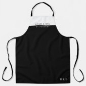 Professioneel (gastronomie) half zwart half wit schort (Voorkant)