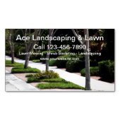 Professioneel gazon en landschapsarchitectuur magnetisch visitekaartje (Voorkant)