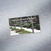 Professioneel gazon en landschapsarchitectuur magnetisch visitekaartje (Voorbeeld)
