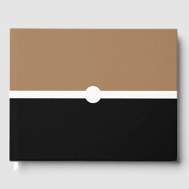 Professioneel gebandeerd zwart mokka bruin kleuren gastenboek