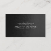 Professioneel gebold tekst grijs roze stijlvol visitekaartje (Achterkant)