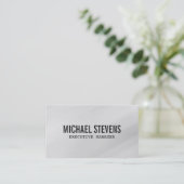 Professioneel gebold tekst grijs stijlvol visitekaartje (Staand voorkant)