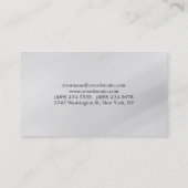 Professioneel gebold tekst grijs stijlvol visitekaartje (Achterkant)