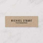 Professioneel gebold tekstkraftpapier mini visitekaartje (Voorkant)