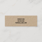 Professioneel gebold tekstkraftpapier mini visitekaartje (Achterkant)