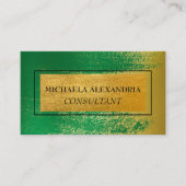 Professioneel geborsteld goud Metallic groen Visitekaartje (Voorkant)