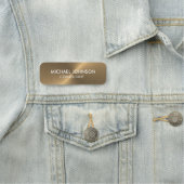 Professioneel geborsteld gouden Kantoor Naamplaatje (In situ)