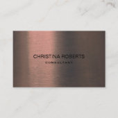 Professioneel geborsteld metallisch Roos Gold Mode Visitekaartje (Voorkant)