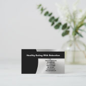 Professioneel geborsteld staal, voorzijde, aangepa visitekaartje (Staand voorkant)